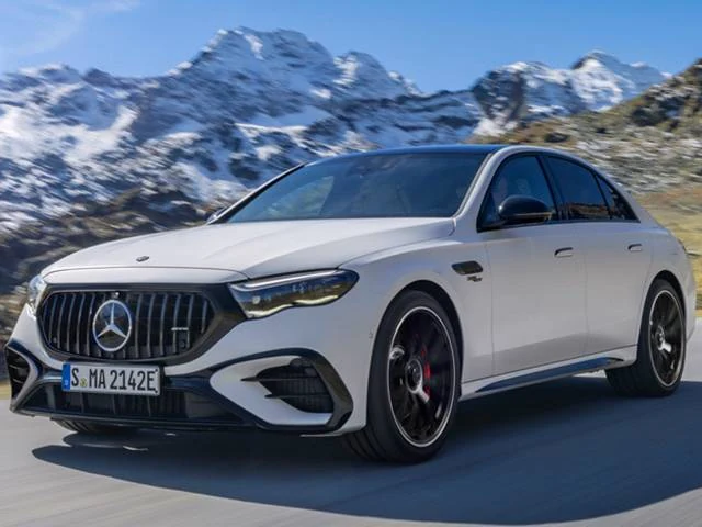 Mercedes-AMG sedan in mountain setting