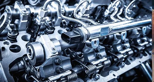 Mercedes engine detail